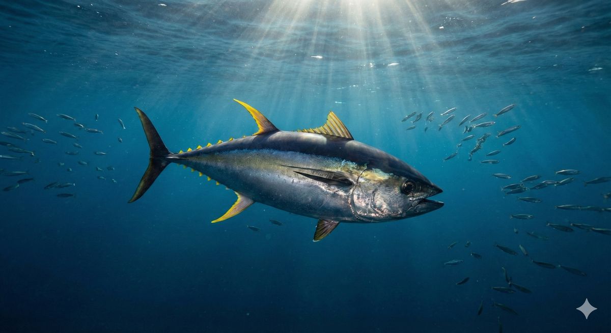 Atún aleta amarilla capturado