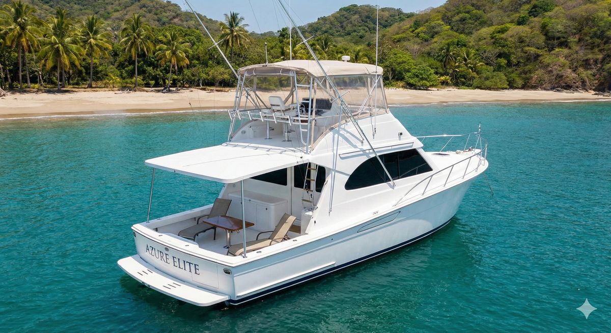 Yate en aguas cristalinas